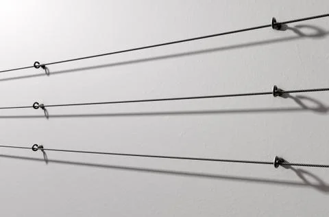 Steel Cable Display Wall Illustrazione stock