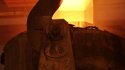 Steel-casting department Stock Footage 72756637