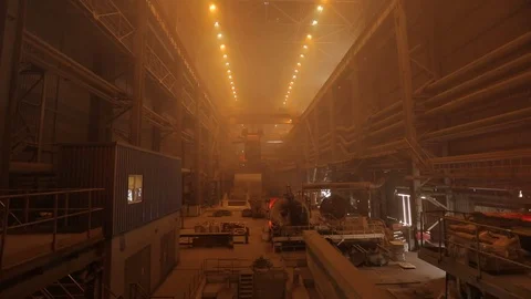 Steel-casting department Stock Footage 72765214