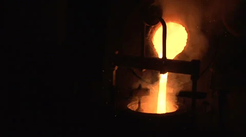 Steel casting factory. Vídeo Stock 37079744