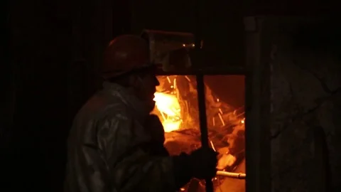 Steel-casting foundry Stock Footage 72754235