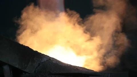 Steel Casting Processes ,Sand Casting and Centrifugal Vertica and Stock Footage 149966709