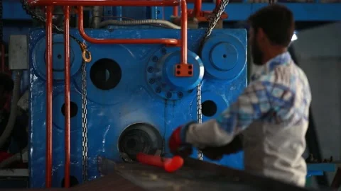 Steel Casting Processes ,Sand Casting and Centrifugal Vertica and Stock Footage 151280066