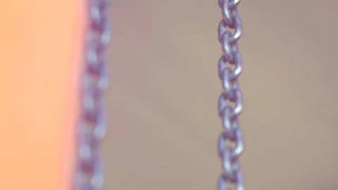 Steel Chains Hanging Stock Footage 98973153