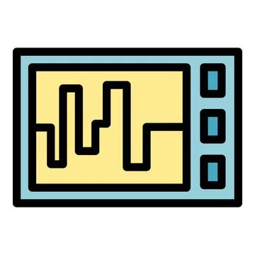 Steel cnc machine icon vector flat Stock Illustration