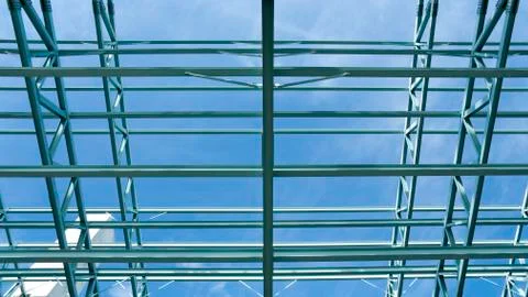 Steel construction frame Stock Photos