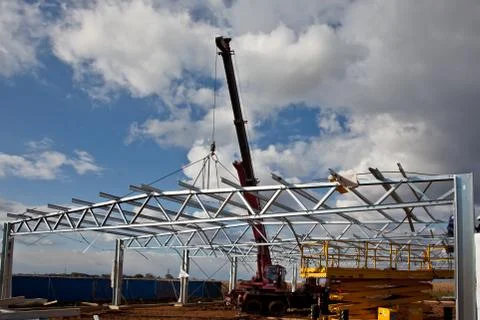 Steel construction work Stock Photos
