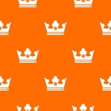 Steel crown pattern vector orange Stock Illustration