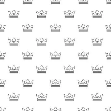 Steel crown pattern vector seamless Stock Illustration
