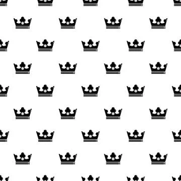 Steel crown pattern vector seamless Stock Illustration