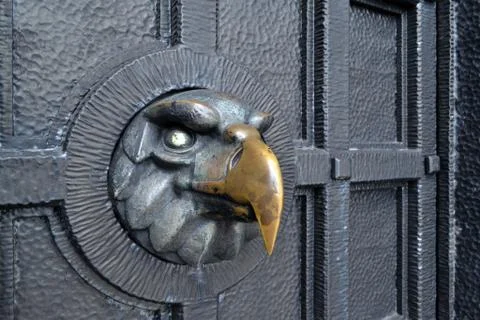 Steel eagle sign Stock Photos