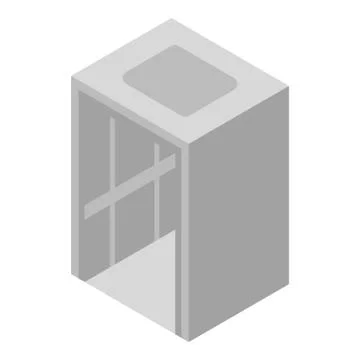 Steel elevator icon, isometric style Stock Illustration