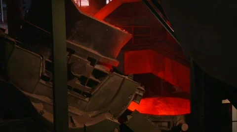 Steel factory / foundry Stock Footage