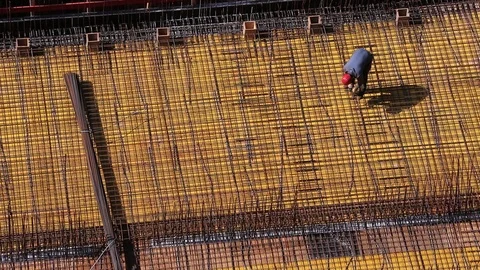 Steel fixer Stock Footage 94057443