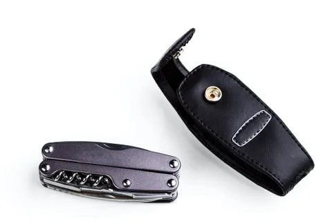 Steel folding multitool Stock Photos