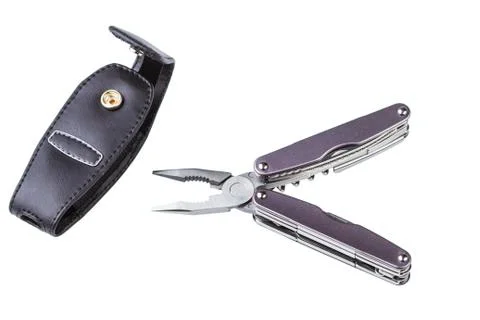 Steel folding multitool Stock Photos