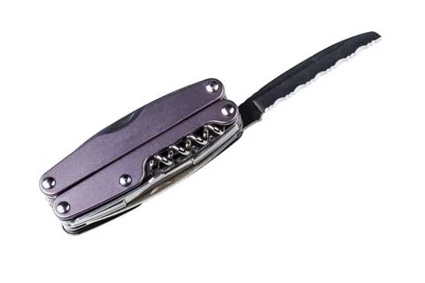 Steel folding multitool Foto stock