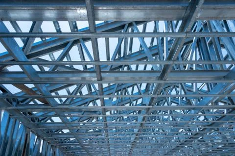 Steel frame structure Stock Photos