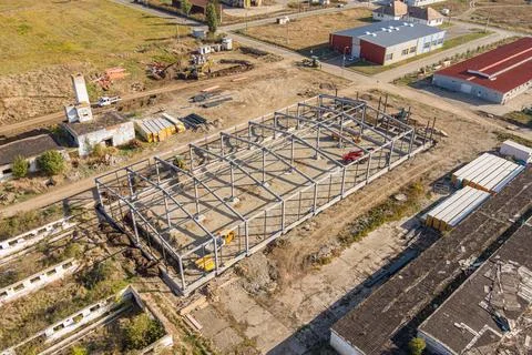 Steel frame structure Stock Photos