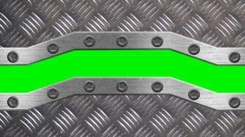 Steel gate opens and closes - green screen Stock Footage 33735059