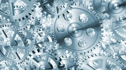 Steel gears background loop Stock Footage 7734122