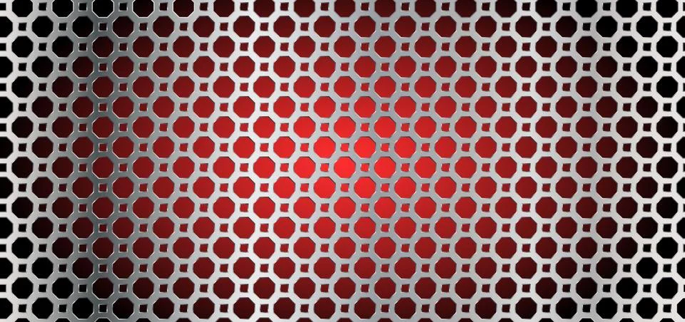 Steel grid pattern with a red gradient background イラスト素材