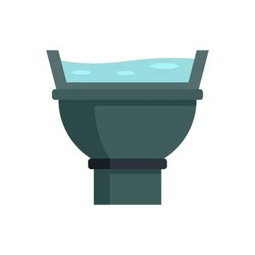 Steel gutter icon flat isolated Stock Illustration