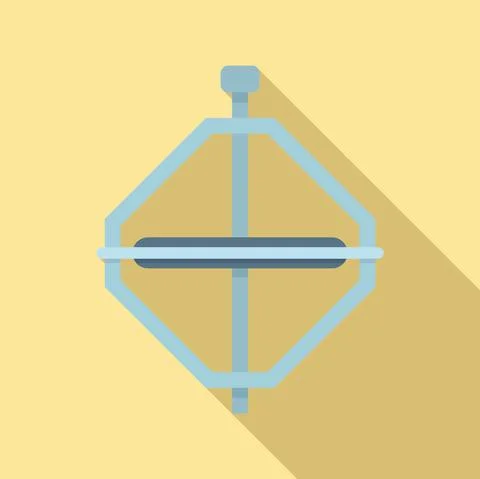Steel gyroscope icon flat vector. Sensor stand Stock Illustration