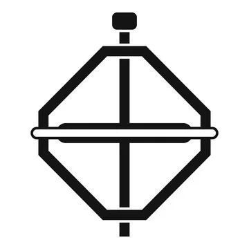 Steel gyroscope icon simple vector. Sensor stand Illustrazione stock