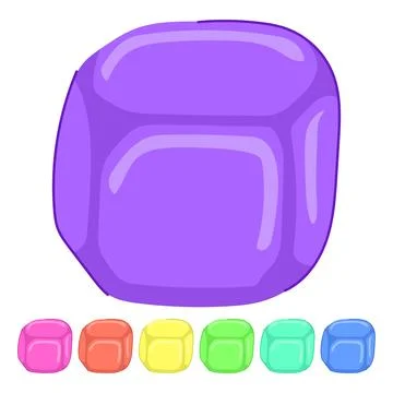 Steel ice cubes reusable vector cartoon graphic Stock Illustration