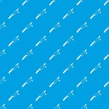 Steel knife pattern seamless blue Stock Illustration