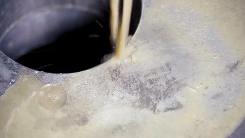 Steel line cuts a thick layer of metal. Large fan blank. Close-up Stock Footage 116222489