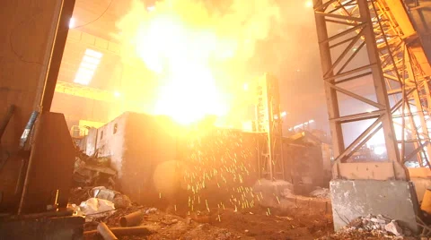 Steel making factory 스톡 동영상 47891256