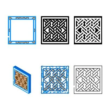 Steel mesh civil forms engineer color icon vector Stockillustratie