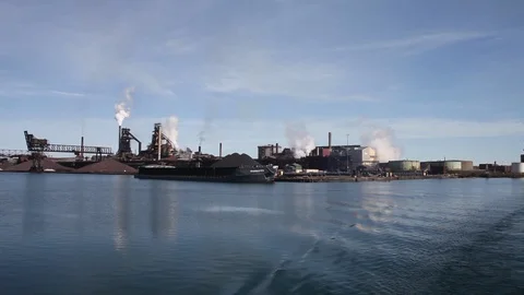Steel Mill Stock Footage 95546378