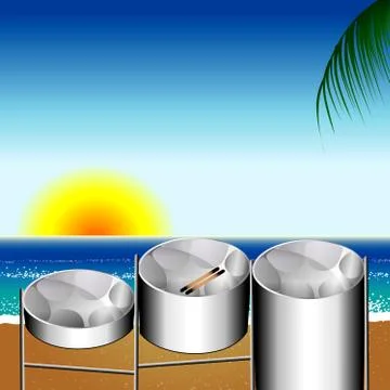 Steel Pan Drums Stock Illustration