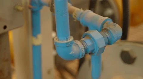 Steel Pipe Connect 90 Degree Stock Footage 62089538