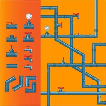 Steel pipe 库存插图