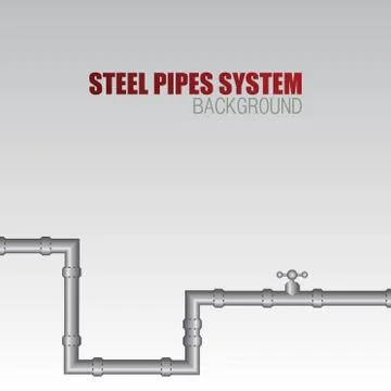 Steel pipe system background vector illustration Stock Illustration