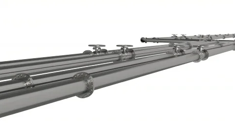 Steel Pipeline Stock Footage