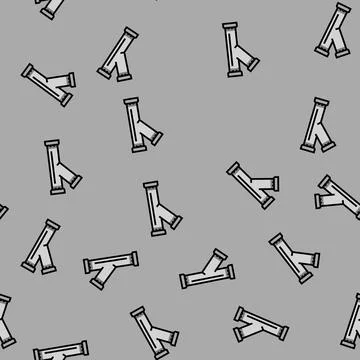 Steel pipeline vector seamless pattern Stock Illustration