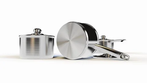 Steel pots Stock Illustration