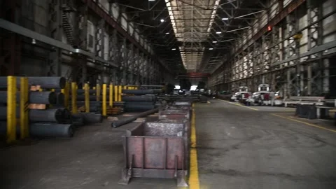 Steel processing plant Stock Footage 152736756