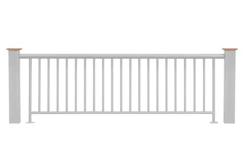 Steel railing isolated on a white background Stock Photos