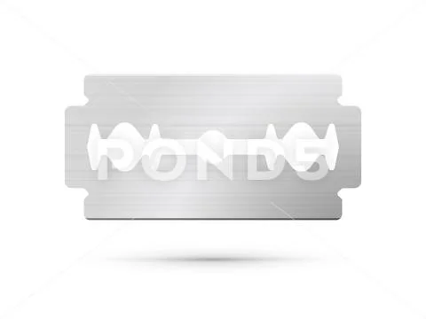 Steel razor blade Stock Illustration
