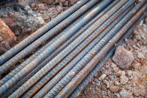 Steel rebars Stock Photos