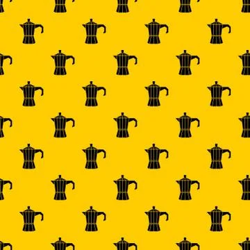 Steel retro coffee pot pattern vector Illustrazione stock