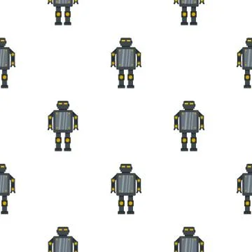 Steel robot pattern seamless 스톡 일러스트