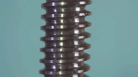 Steel rod with a screw thread Stock-Footage 167408441