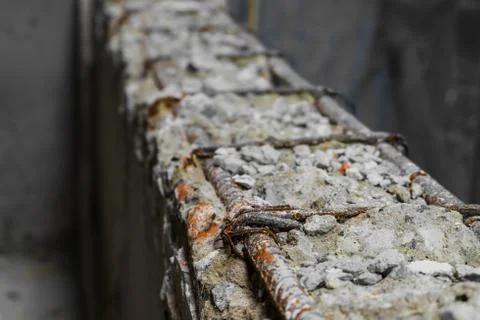 Steel rod in structure. Stock Photos